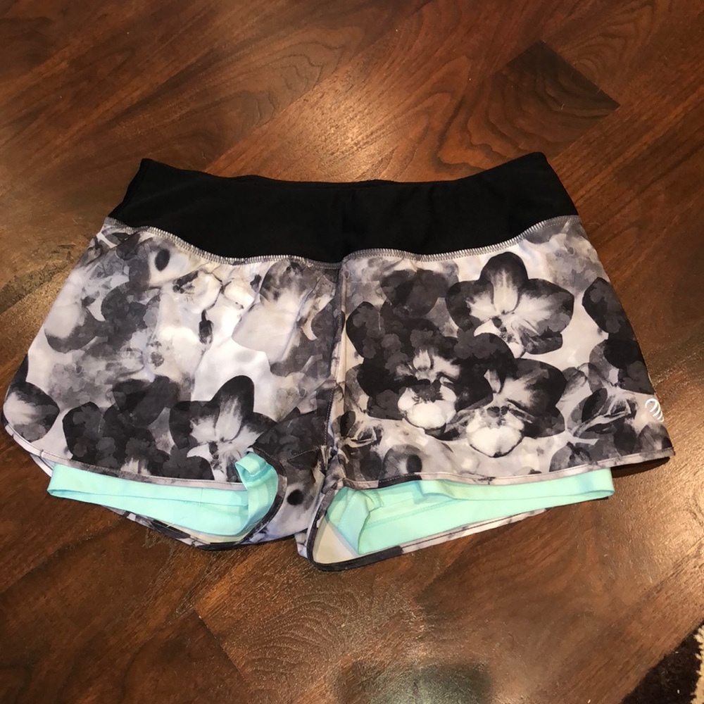 Floral work out shorts